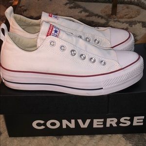 White Platform Converse Allstars